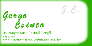 gergo csinto business card