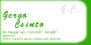 gergo csinto business card